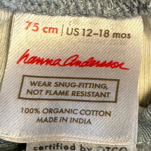 HANNA ANDERSSON Sleeper - zip-up - Blue & white polar bear  motif  12-18 mo - Picture 4 of 4